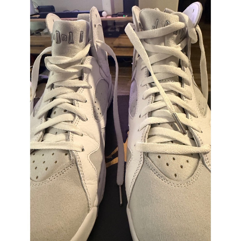 Air Jordan 7 Retro Pure Platinum White Metallic Silver 304775-120 Mens Sneakers - Picture 2 of 14